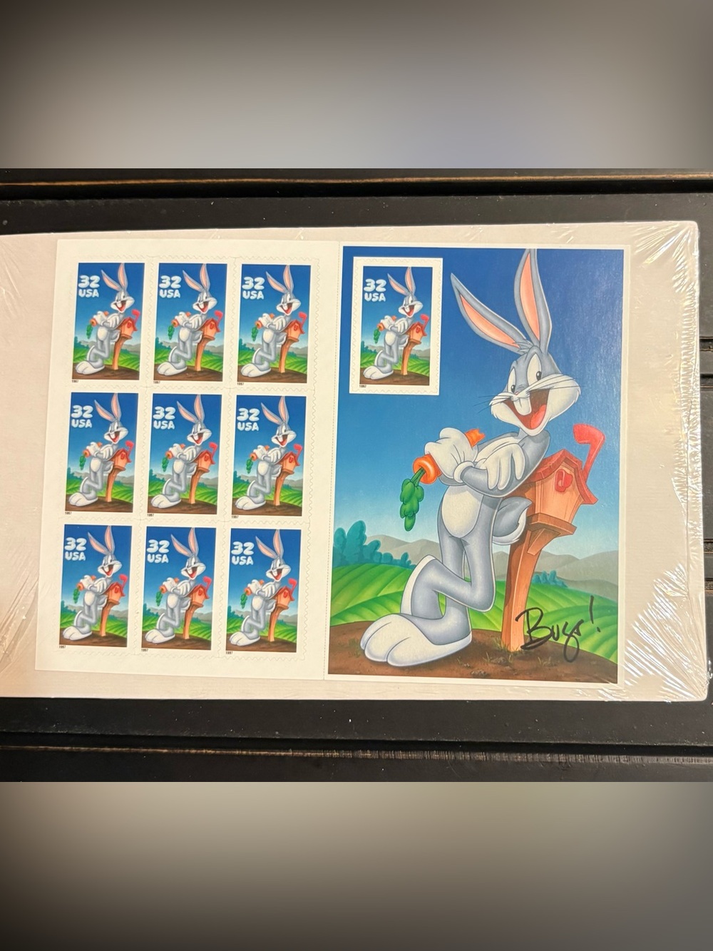 Bugs Bunny Collectible Stamp Sheet - Blue